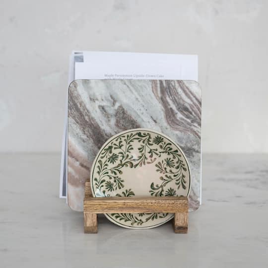 Hello Honey® 6" Natural 3 Section Mango Wood Cutting Board Stand